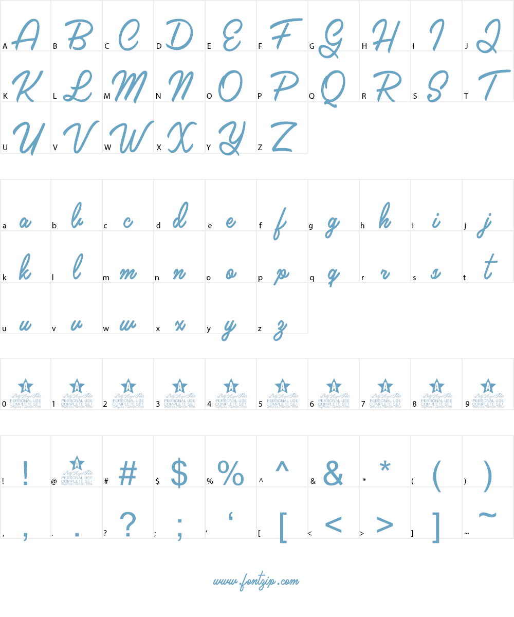 Claudia Personal Use Font Character